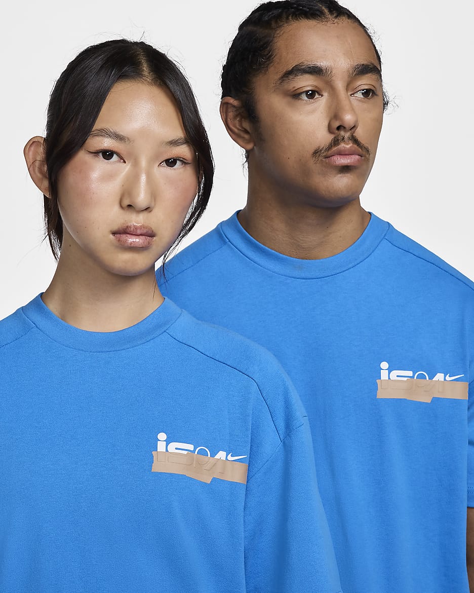 Nike ISPA T Shirt Blue Cotton 50 Organic Cotton